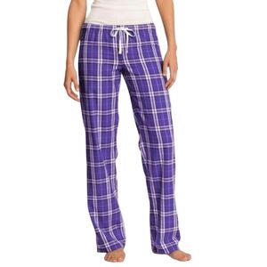 District Ladies Raiders Flannel Purple Plaid Highrise Pajama Bottoms Women's L